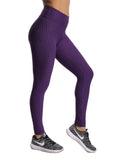 High Waist Textured Ruched Women Leggings - SEASUM