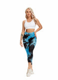 Women Body Shaping Jacquard Leggings Tie Dye