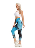 Women Body Shaping Jacquard Leggings Tie Dye