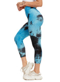 Women Body Shaping Jacquard Leggings Tie Dye