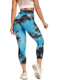Women Body Shaping Jacquard Leggings Tie Dye