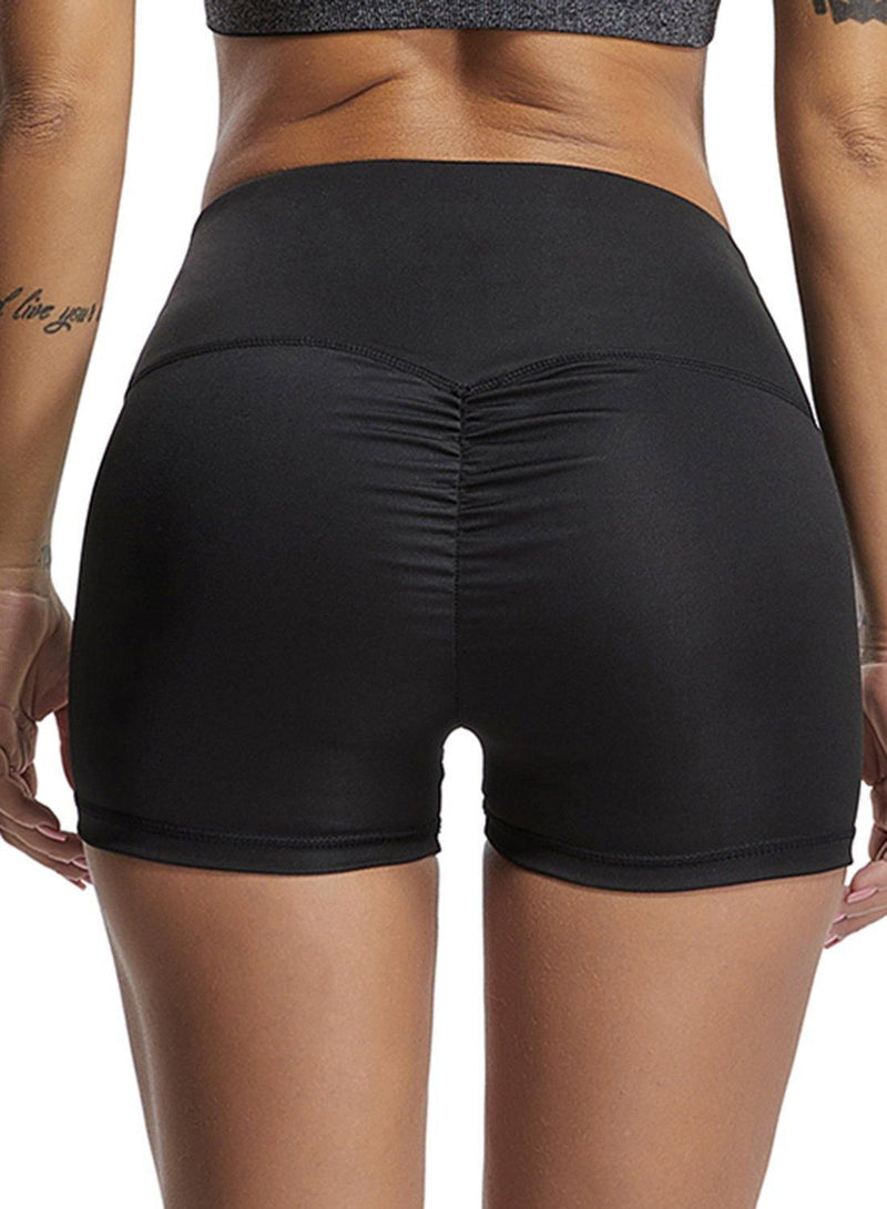 Women High Waist Scruched Fitness Shorts - SEASUM