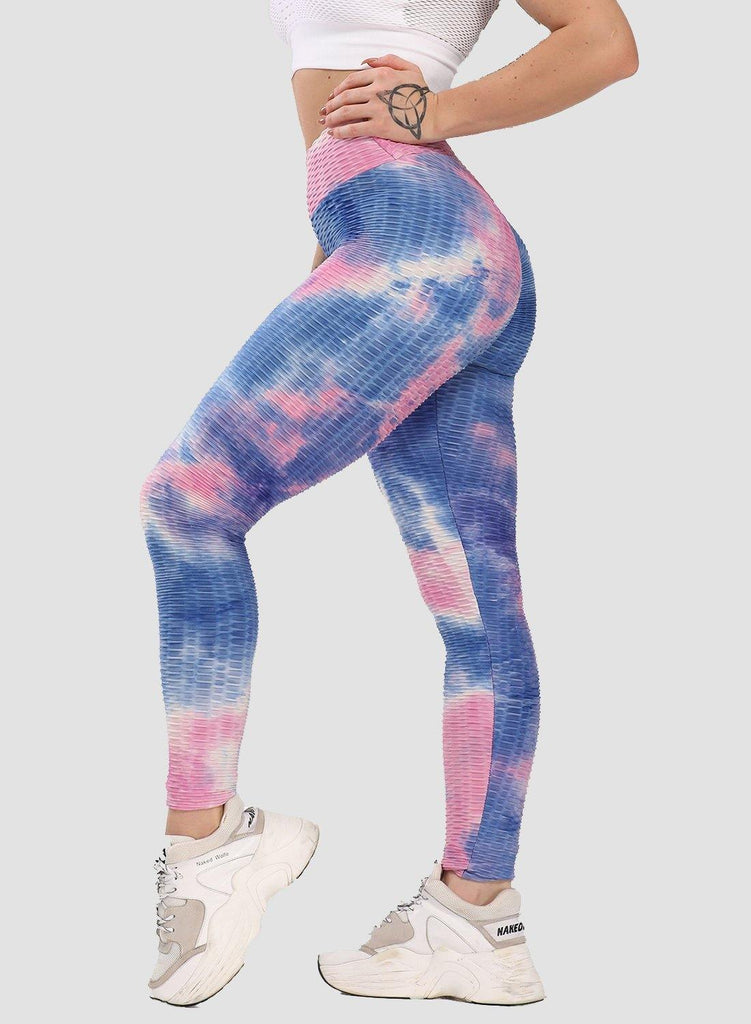 SEASUM Tie-dyed Leggings Compression Yoga Pants for Women - SEASUM