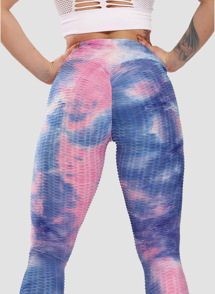 SEASUM Tie-dyed Leggings Compression Yoga Pants for Women - SEASUM