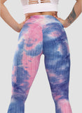 SEASUM Tie-dyed Leggings Compression Yoga Pants for Women - SEASUM
