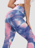 SEASUM Tie-dyed Leggings Compression Yoga Pants for Women - SEASUM