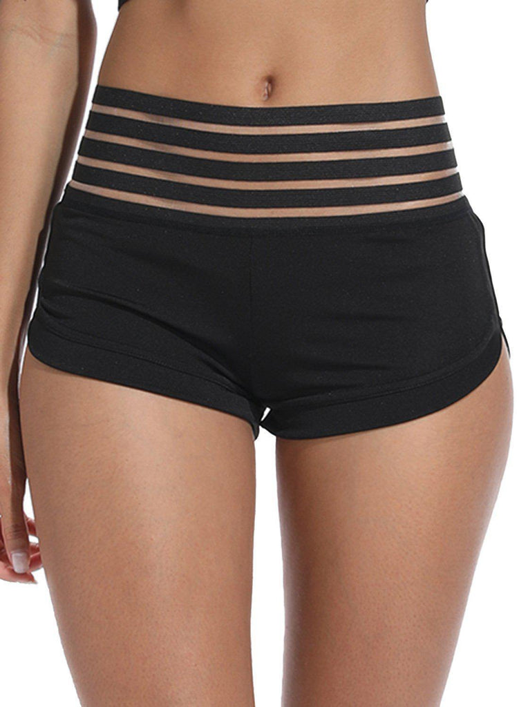 Pocket Design High Waist Workout Shorts - SEASUM