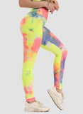 SEASUM Tie-dyed Leggings Compression Yoga Pants for Women - SEASUM