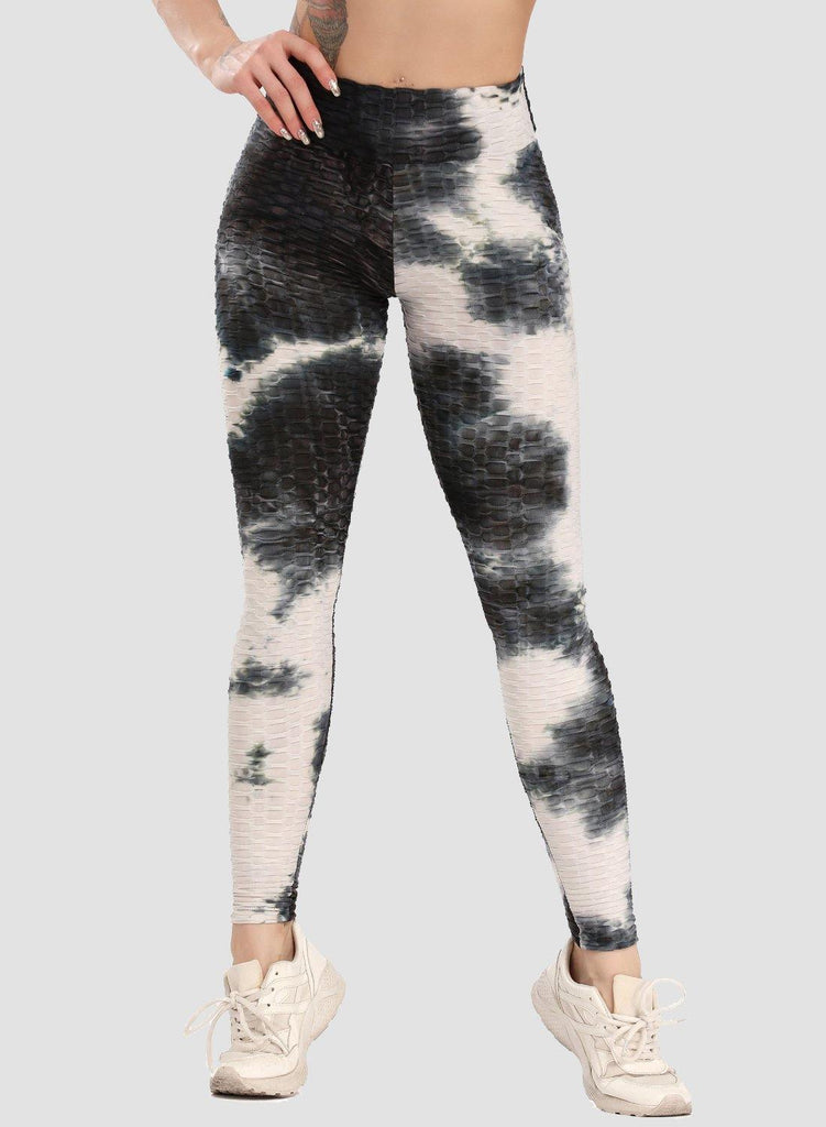 SEASUM Tie-dyed Leggings Compression Yoga Pants for Women - SEASUM