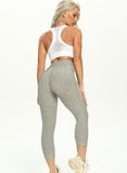 Women Body Shaping Jacquard 7/8 Leggings