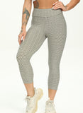 Women Body Shaping Jacquard 7/8 Leggings