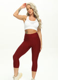 Women Body Shaping Jacquard 7/8 Leggings