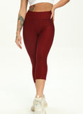 Women Body Shaping Jacquard 7/8 Leggings