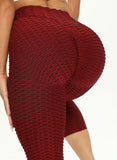 Women Body Shaping Jacquard 7/8 Leggings