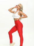 Women Three-dimensional Body Shaping Jacquard  Pocket Leggings（Solid Color）