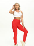 Women Body Shaping Jacquard  Pocket Leggings