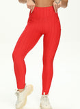 Women Body Shaping Jacquard  Pocket Leggings