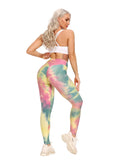 SEASUM Tie-dyed Leggings Compression Yoga Pants for Women