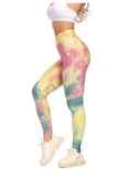 SEASUM Tie-dyed Leggings Compression Yoga Pants for Women
