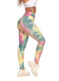 SEASUM Tie-dyed Leggings Compression Yoga Pants for Women