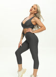 Women Body Shaping Jacquard 7/8 Leggings