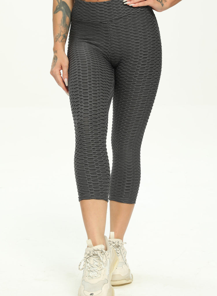 Women Body Shaping Jacquard 7/8 Leggings