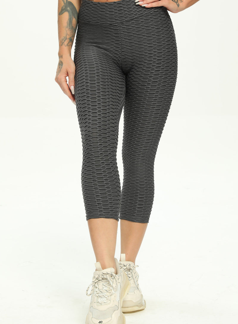 Women Body Shaping Jacquard 7/8 Leggings