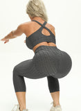 Women Body Shaping Jacquard 7/8 Leggings