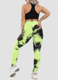 SEASUM Tie-dyed Leggings Compression Yoga Pants for Women - SEASUM