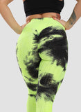 SEASUM Tie-dyed Leggings Compression Yoga Pants for Women - SEASUM