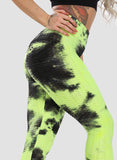 SEASUM Tie-dyed Leggings Compression Yoga Pants for Women - SEASUM