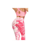 Women Body Shaping Jacquard Leggings Tie Dye