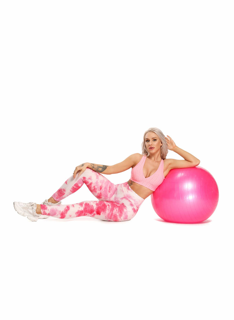 Women Body Shaping Jacquard Leggings Tie Dye