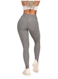 Women Three-dimensional Body Shaping Jacquard Leggings（Sackcloth Solid Color）