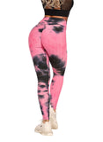 Women Body Shaping Jacquard Leggings Tie Dye