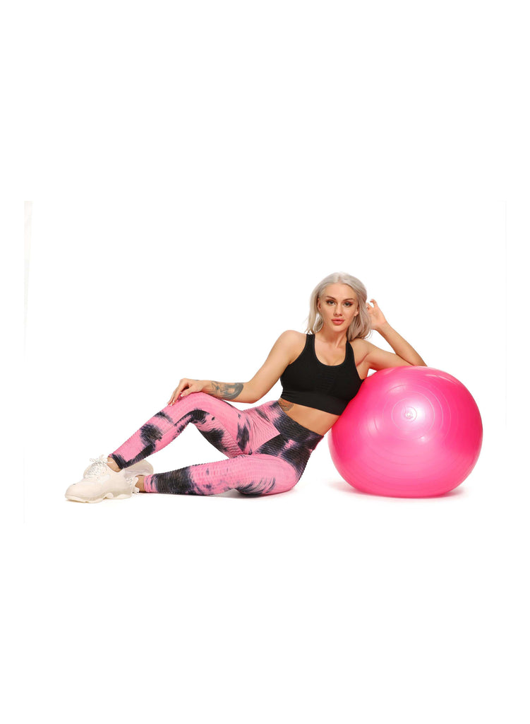 Women Body Shaping Jacquard Leggings Tie Dye