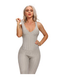 SALE π Body Shaping Jacquard Jumpsuits