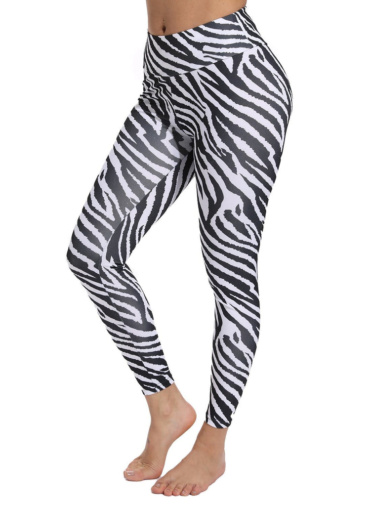 Zebra Print Training Workout Yoga Pants - SeasumFits