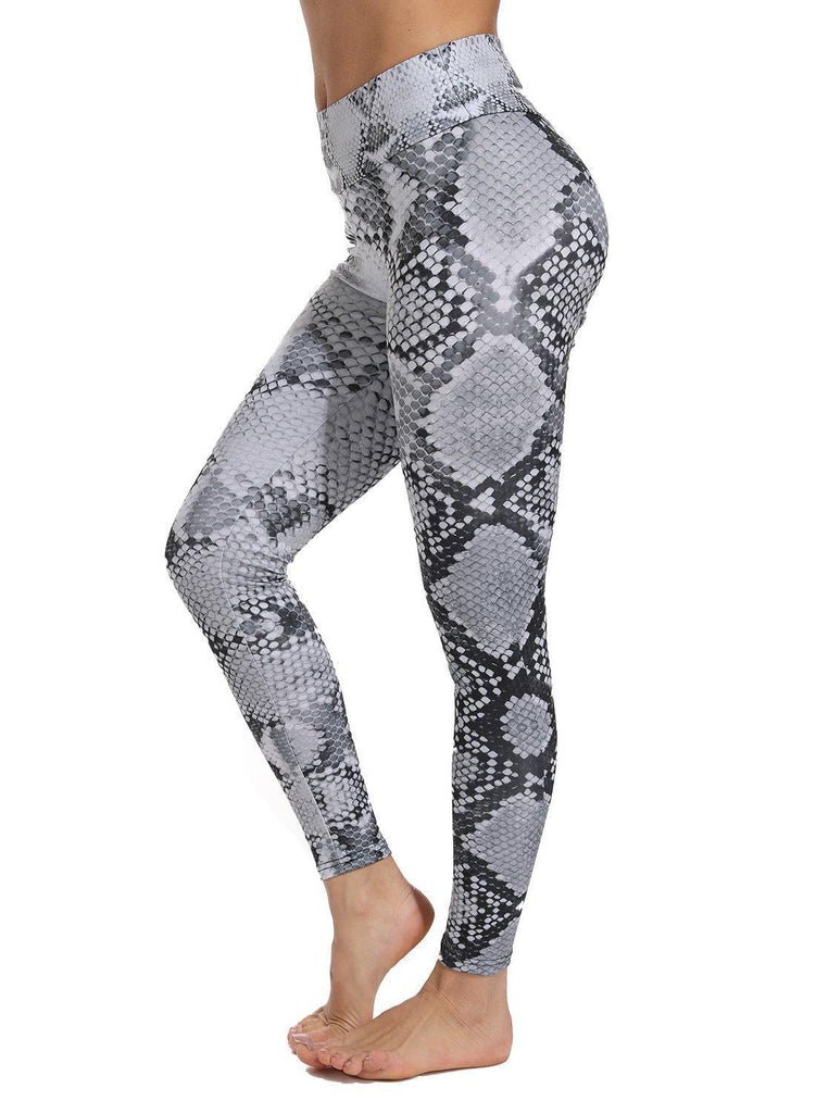 Snake Print Training Workout Yoga Pants - SEASUM