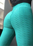 Textured Ruched Lifting Bodycon Yoga Pants - SeasumFits