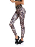Leopard Print Leggings Workout Running Pants - SEASUM