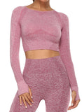 Breatheable High Elastic Seamless Yoga Top - SEASUM
