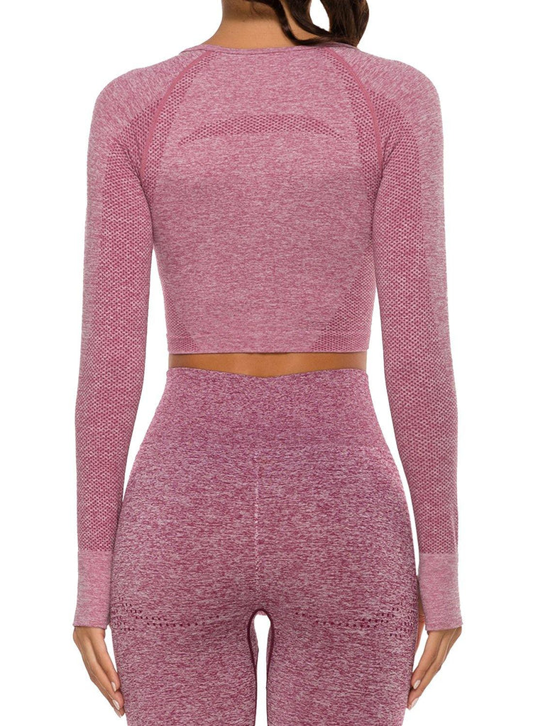 Breatheable High Elastic Seamless Yoga Top - SEASUM