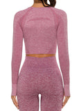 High Elastic Soft Seamless Long Sleeve Yoga Top - SEASUM