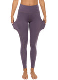 High Waist Ruched Pockets Running Yoga Leggings - SEASUM