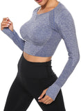 Breatheable High Elastic Seamless Yoga Top - SEASUM