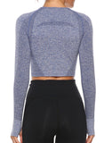 High Elastic Soft Seamless Long Sleeve Yoga Top - SEASUM