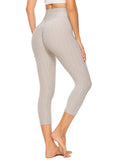 Women's Textured Tummy Control Workout Capris - SeasumFits