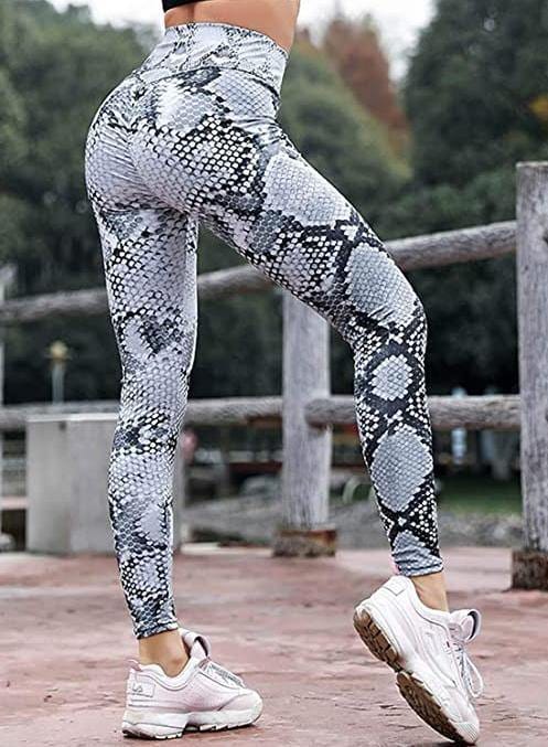 Snake Print Training Workout Yoga Pants - SEASUM