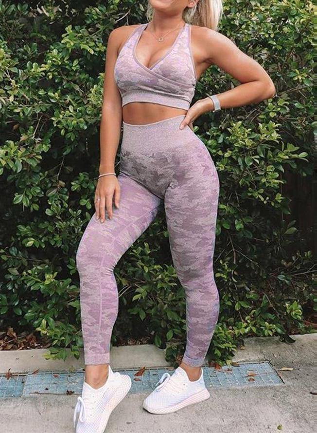 Camouflage Breatheable Soft Women Leggings - SEASUM